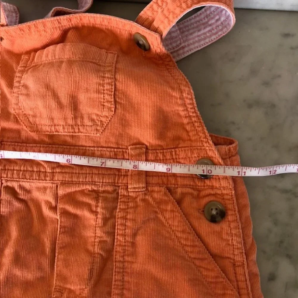 RALPH LAUREN Y2K Corduroy Orange Overall Jumper Dress 4